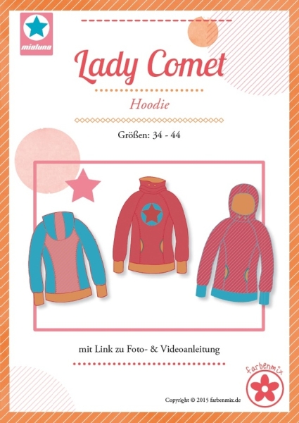 Lady COMET Hoodie Farbenmix Schnittmuster