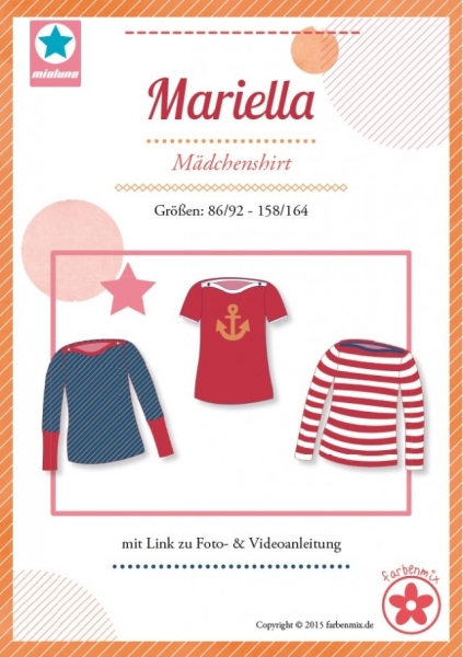 Mariella U-Boot Mädchenshirt Farbenmix Schnittmuster