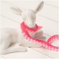 Mini Pompomborte Neonpink