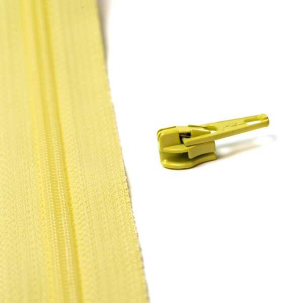 YKK Reissverschlussschieber 4 mm hellgelb