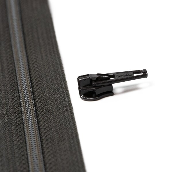YKK Reissverschlussschieber 4 mm dunkle Schoggi