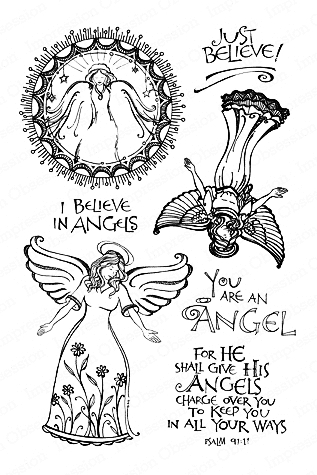 Clear Stamp Stempel - I Believe in Angels