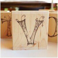 Zenspirations Holzstempel - Buchstabe V
