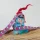 Farbenmix Webband mit Elefanten Grau-Pink