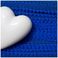 Mini Pompomborte Royalblau