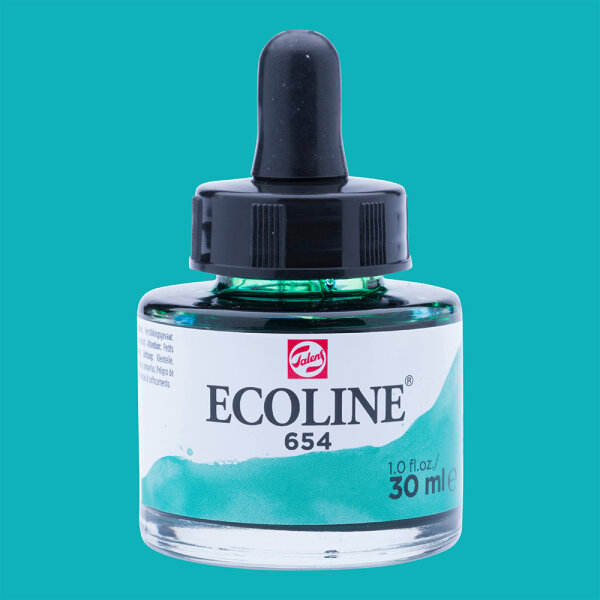 Ecoline flüssige Wasserfarbe 30 ml – Tannengrün 654