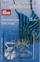 Prym Bikini Verschluss Kleeblatt 15mm transparent