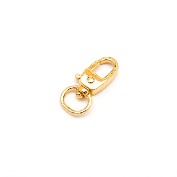 Mini Karabiner für 10 mm Band Gold
