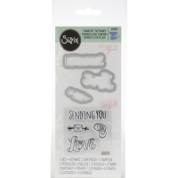 Sizzix Stamp and Die Set Sending You Love