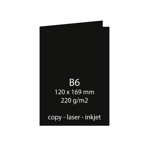 Rössler Paperado Doppelkarte B6 5er Set - Schwarz