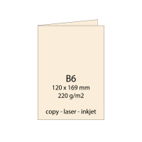 Rössler Paperado Doppelkarte B6 5er Set - Ecru