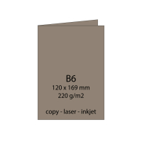 Rössler Paperado Doppelkarte B6 5er Set - Taupe