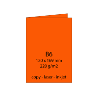Doppelkarte B6, 5 Stk, Orange