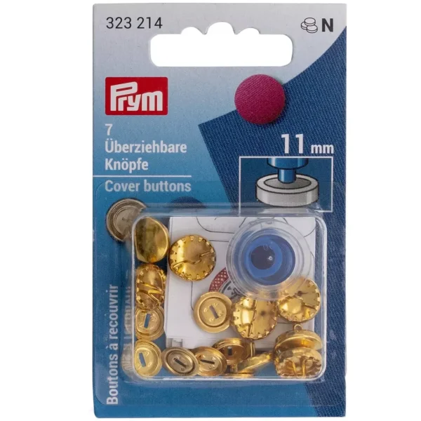 Prym Überziehbare Knöpfe Gold & Werkzeug - 11 mm