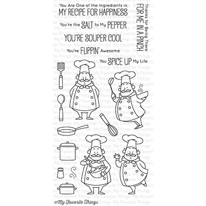 My favorite things Clear Stamp - Recipe for Happiness