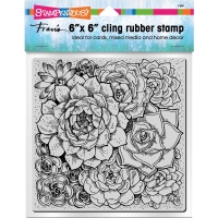 Stampendous Background Cling Stamp Succulents