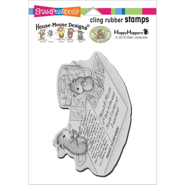 Sampendous Cling Stamp Postcard House Mouse