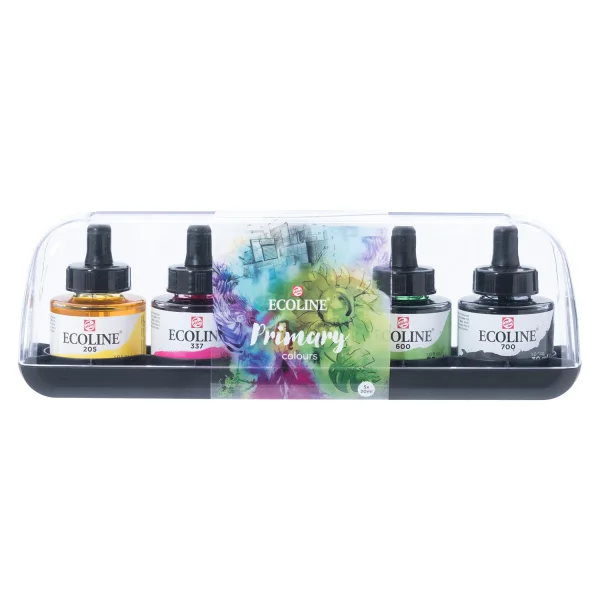 Ecoline flüssige Wasserfarbe 5-er Set –  Primärfarben