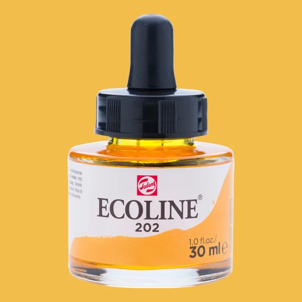 Ecoline flüssige Wasserfarbe 30 ml – Dunkelgelb 202