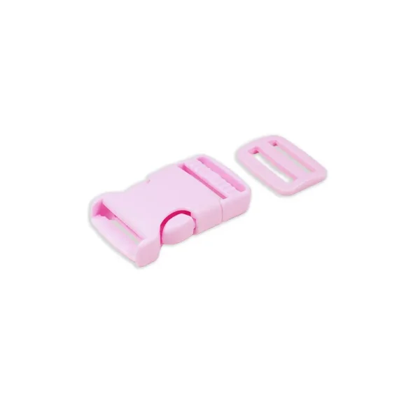 Steckverschluss mit Versteller für 25 mm Band – Rosa