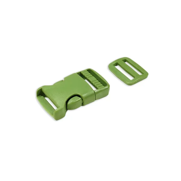 Steckverschluss mit Versteller für 25mm Band – Olivgrün