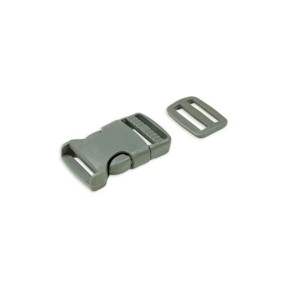 Steckverschluss mit Versteller für 25 mm Band – Grau
