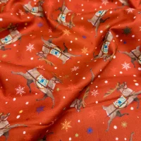 Benartex A Quilters Christmas by Jim Shore Reindeer Red