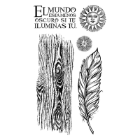 Stamperia Cling Stamp - Cosmos Feather