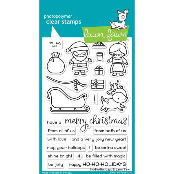 Lawn Fawn Clear Stamp Set Ho-Ho-Holidays