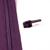 YKK Reissverschlussschieber 4 mm aubergine