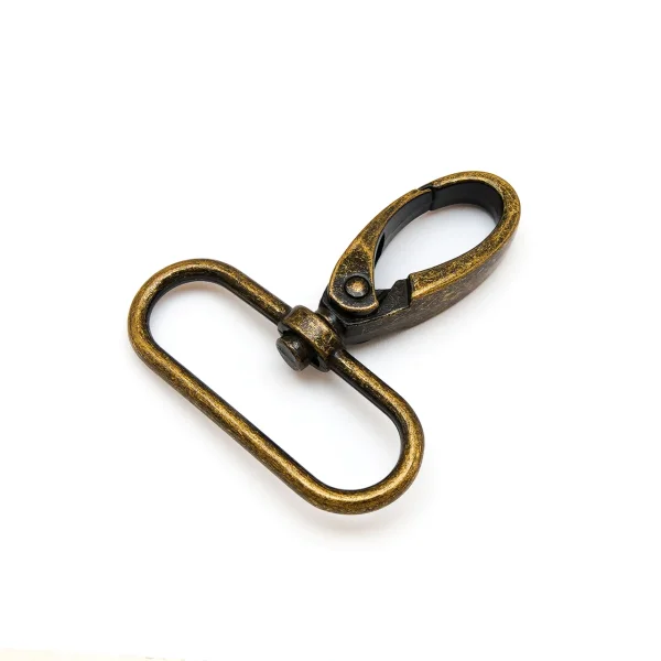 Karabiner 40mm Band - Altmessing