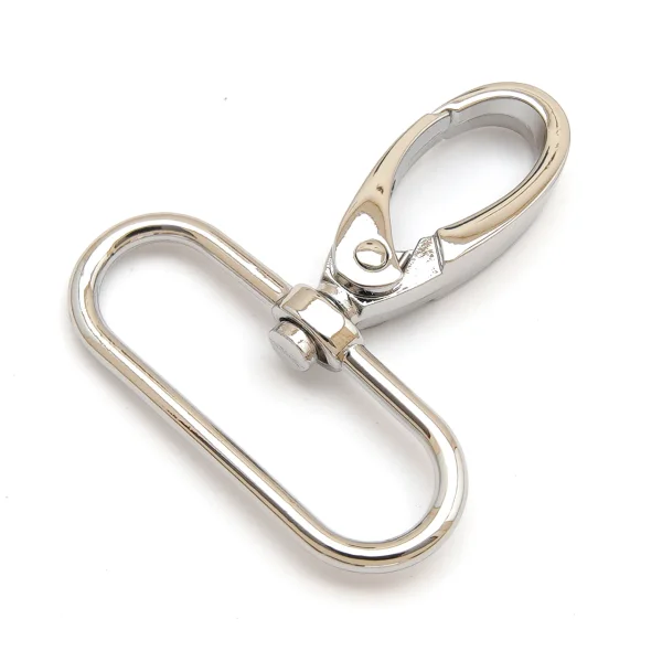 Karabiner oval für 40mm Band - Silber