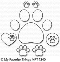 My favorite things die Stanze - Paw Prints Die-namics