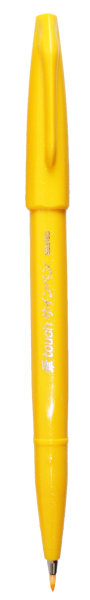 Pentel Brush Sign Pen Pinselstift gelb
