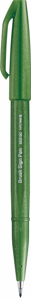 Pentel Brush Sign Pen Pinselstift  Olivegrün