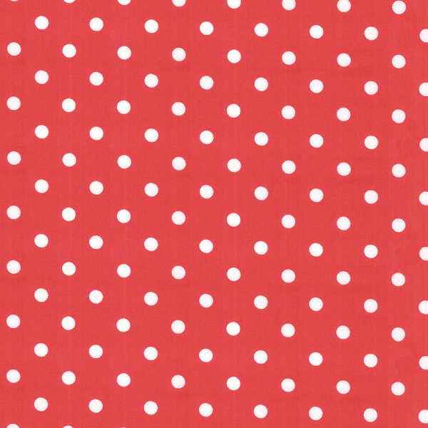 Westfalenstoffe Baumwolle Capri grosse Punkte auf rot