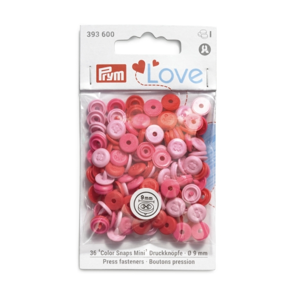 Prym Love Color Snaps Mini in Annähoptik T3 rosa-pink