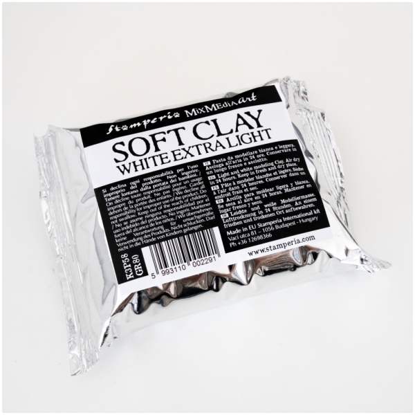 Stamperia Soft Clay White Extra Light 80g