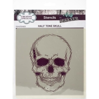 Creative Expressions Schablone - Half Tone Skull 18x18cm