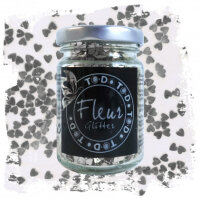 Fleur Glitter – Herzen Silber