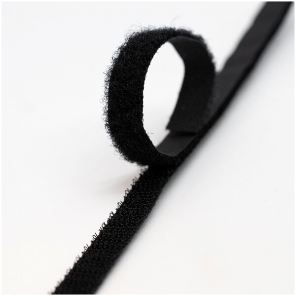 Klettverschluss Schwarz 10 mm – Haken- & Flauschband