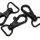 Karabiner für 15mm Band - Schwarz matt
