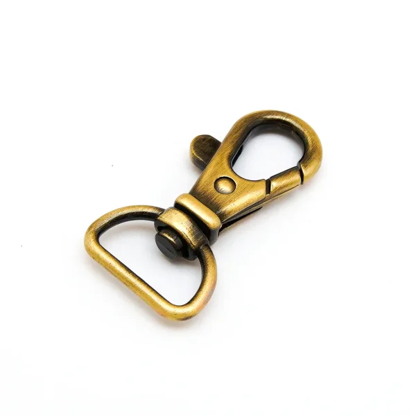Karabiner für 15 mm Band - gebürstetes Gold