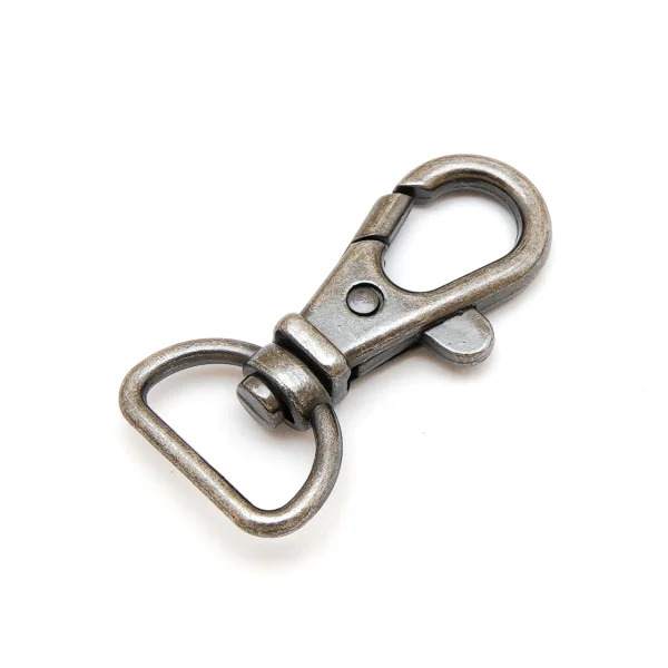 Karabiner für 15 mm Band - Altsilber