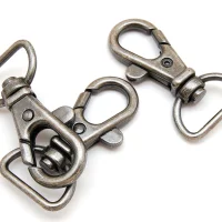 Karabiner für 15 mm Band - Altsilber