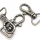 Karabiner für 15 mm Band - Altsilber