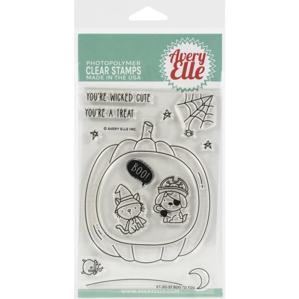 Avery Elle Clear Stamp & Die Set BOO TO YOU