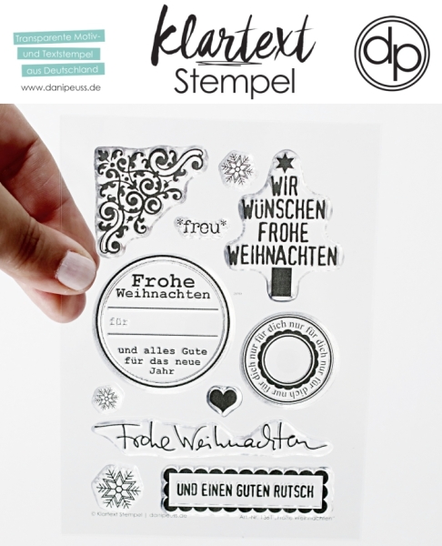 Clear Stamp Set - Frohe Weihnachten