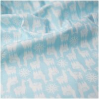 Camelot Fabrics Baumwolle – Drama Llama Helltürkis
