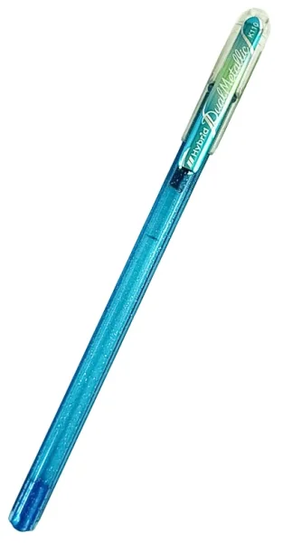 Pentel Hybrid Dual Metallic Gel Roller Graublau + Blau/Silber